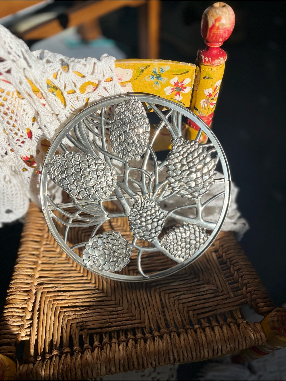 Godinger Expandable Pincone Silver Plated Trivet